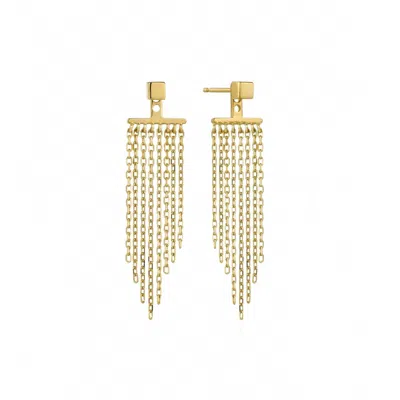 Ania Haie Fringe Fall Ear Jacket Earrings In Gold