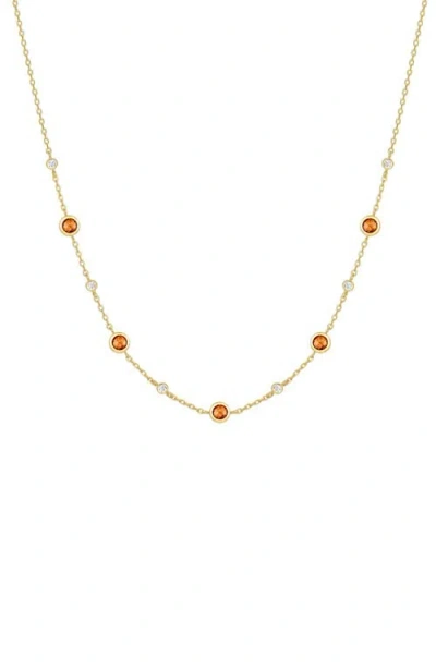 Ania Haie Lab Grown Nano & Cubic Zirconia Station Necklace In Gold