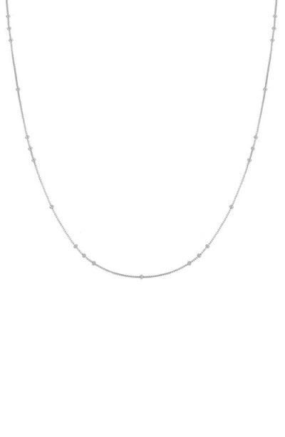 Ania Haie Mini Bead Station Box Chain Necklace In Silver