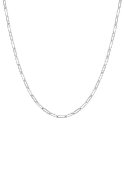 Ania Haie Paper Clip Chain Necklace In Silver