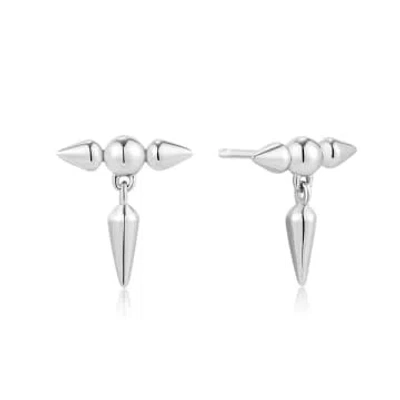 Ania Haie Point Stud Earrings In Silver In Metallic