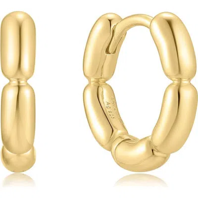 Ania Haie Puffy Huggie Hoop Earrings In Gold