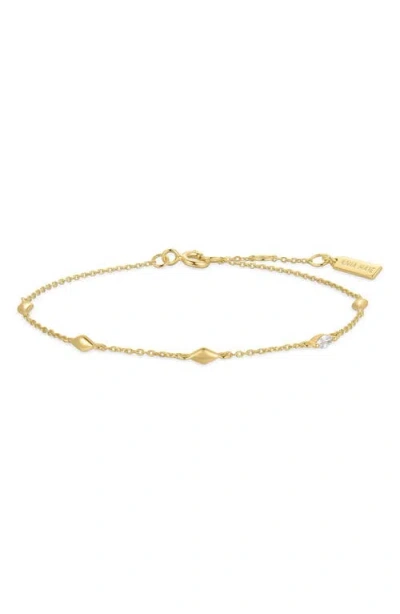 Ania Haie Rhombus Station Bracelet In Gold
