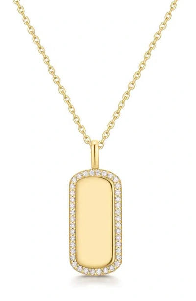 Ania Haie Sparkling Tag Pendant Necklace In Gold