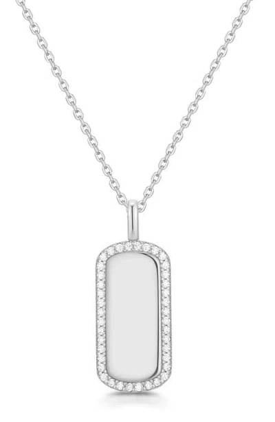 Ania Haie Sparkling Tag Pendant Necklace In Silver