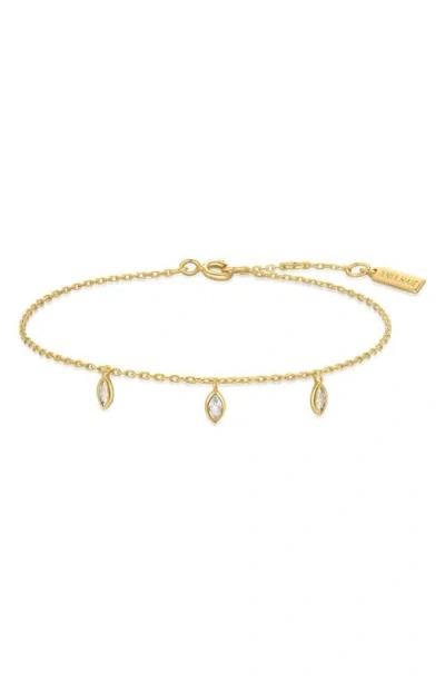 Ania Haie Sparkling Triple Station Bracelet In Gold