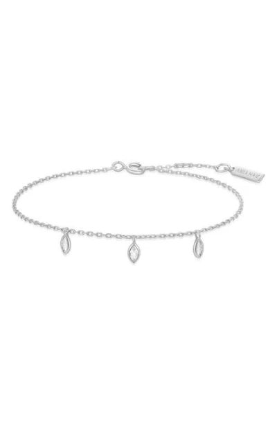 Ania Haie Sparkling Triple Station Bracelet In Silver