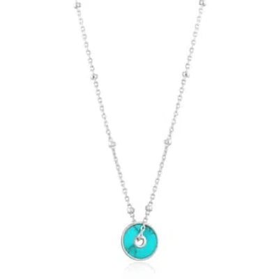 Ania Haie Turquoise Disc Necklace In Blue