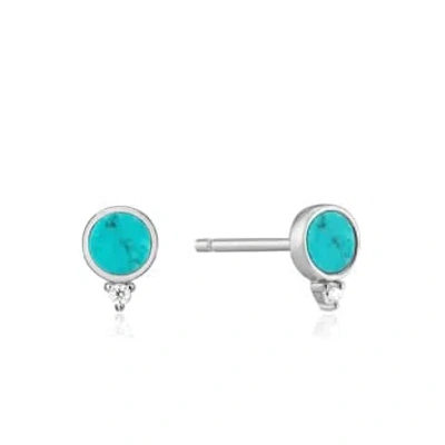 Ania Haie Turquoise Silver Stud Earrings In Metallic