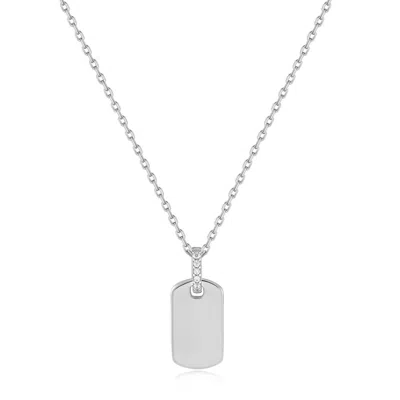 Ania Haie Women's Glam Tag Pendant Necklaces In Silver In Metallic