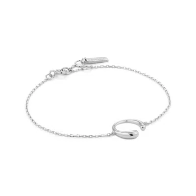 Ania Haie Women's Luxe Curve Bracelet In Silver