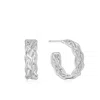 Ania Haie Women's Rope Chunky Hoop Earrings In Silver