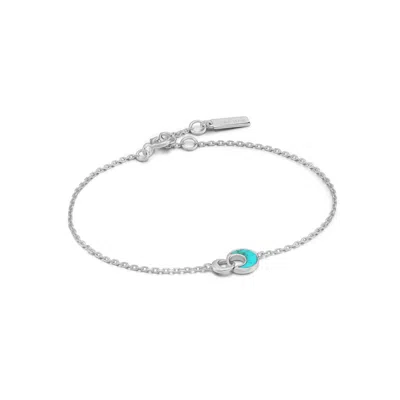 Ania Haie Women's Tidal Crescent Link Bracelet In Turquoise In Blue