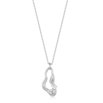 Ania Haie Women's Twisted Wave Drop Pendant Necklaces In Silver