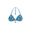 Anicy Manuguian Women's Star Bikini Top Blue