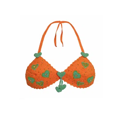 Anicy Manuguian Women's Yellow / Orange Orange Camellia Top