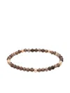 Anil Arjandas Quartz-embellished Beaded Bracelet In Brown