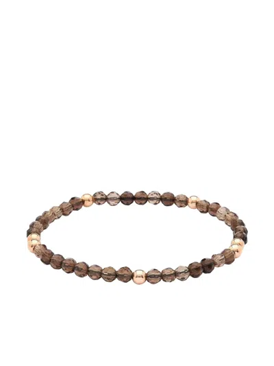 Anil Arjandas Quartz-embellished Beaded Bracelet In Brown