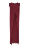 Anim Cira Long Cotton Top In Burgundy