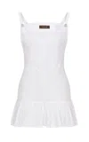 Anim Flori Cotton Apron Top In White