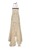 Anim Map Printed Halter Maxi Dress In Multi