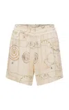Anim Map Printed Mini Shorts In Multi