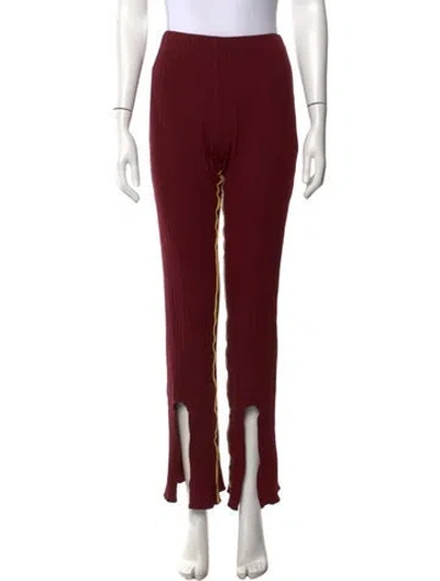 Pre-owned Anim Wide Leg Pants In Burgundy