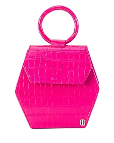 Anima Iris Baby Zuni Embossed Leather Handbag In Pink