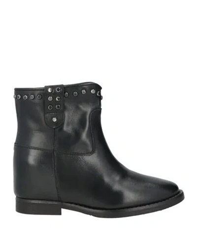 Anima Woman Ankle Boots Black Size 6 Leather