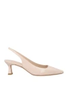 Anima Woman Pumps Light Pink Size 9 Leather In Neutral