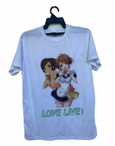 Pre-owned Anima X Cartoon Network Love Live Japanese Anime T-shirt In White