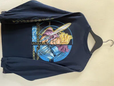 Pre-owned Anima X Vintage 2001 Dragon Ball Z Trunks Long Sleeve T-shirt Navy