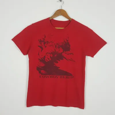 Pre-owned Anima X Vintage Cowboy Bepop Japanese Anime T-shirt In Red