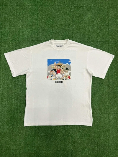 Pre-owned Anima X Vintage One Piece Pirates Y2k Japan White Anime T Shirt