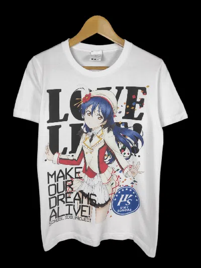 Pre-owned Anima X Vintage School Idol Project Umi Sonoda Anime Cospa Shirt In White