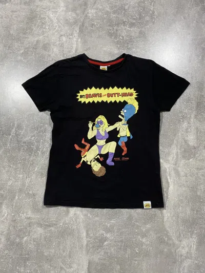 Pre-owned Anima X Vintage Y2k Mtv Beavis & Butthead T-shirt In Black