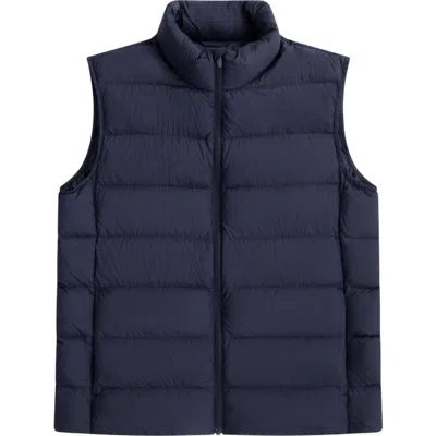 Animal Down Lightweight Vest In Blue