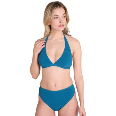 Animal Iona Halter Neck Bikini Top In Blue