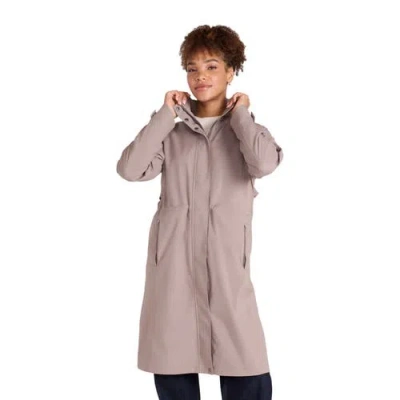 Animal Jade Long Length Waterproof Jacket In Pink