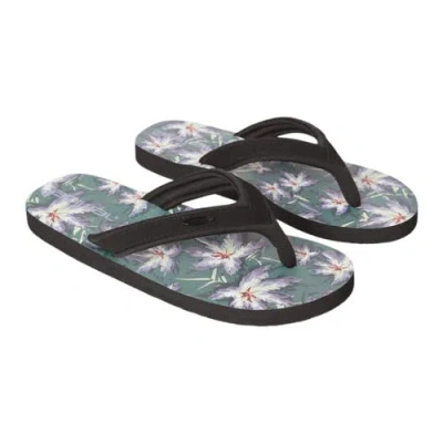 Animal Jekyl Leaves Logo Flip Flops In Green