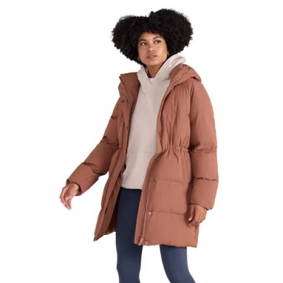 Animal Maggie Baffled Waist Detail Coat In Brown