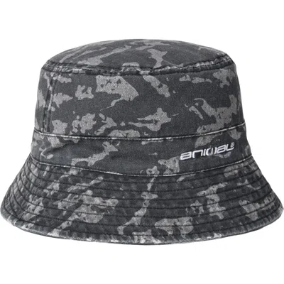 Animal Miles Camo Bucket Hat In Black