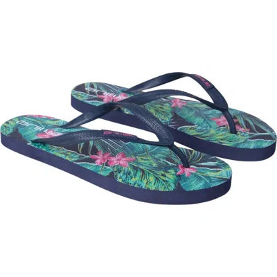 Animal Oceana Printed Flip Flops In Blue
