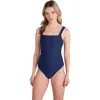 Animal Plain Tankini Top In Blue