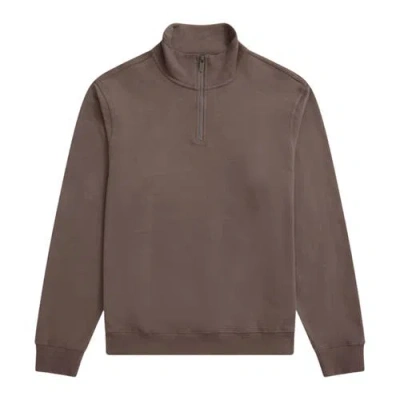 Animal Sid Half Zip Sweatshirt In Brown