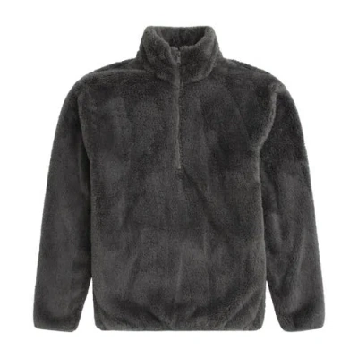 Animal Teddy Fleece Half Zip Jacket In Brown