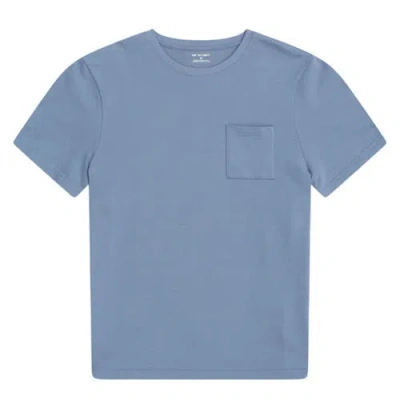 Animal Textured Chest Pocket T-shirt In Blue