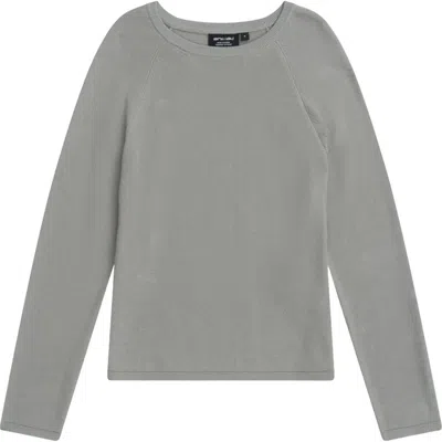 Animal Textured Cotton Sweater In Gray
