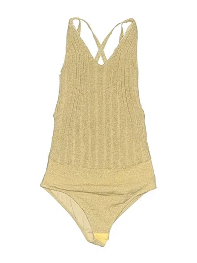 Pre-owned Animale Bodysuit In Yellow