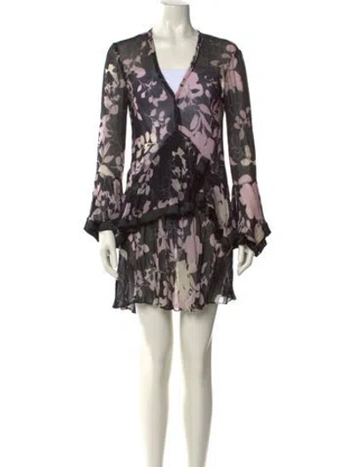 Pre-owned Animale Floral Print Mini Dress In Multi